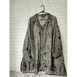 Lane Bryant Designs Co. 22/24 LONG Cultured Long Flowy Sheer Tunic Shacket Top